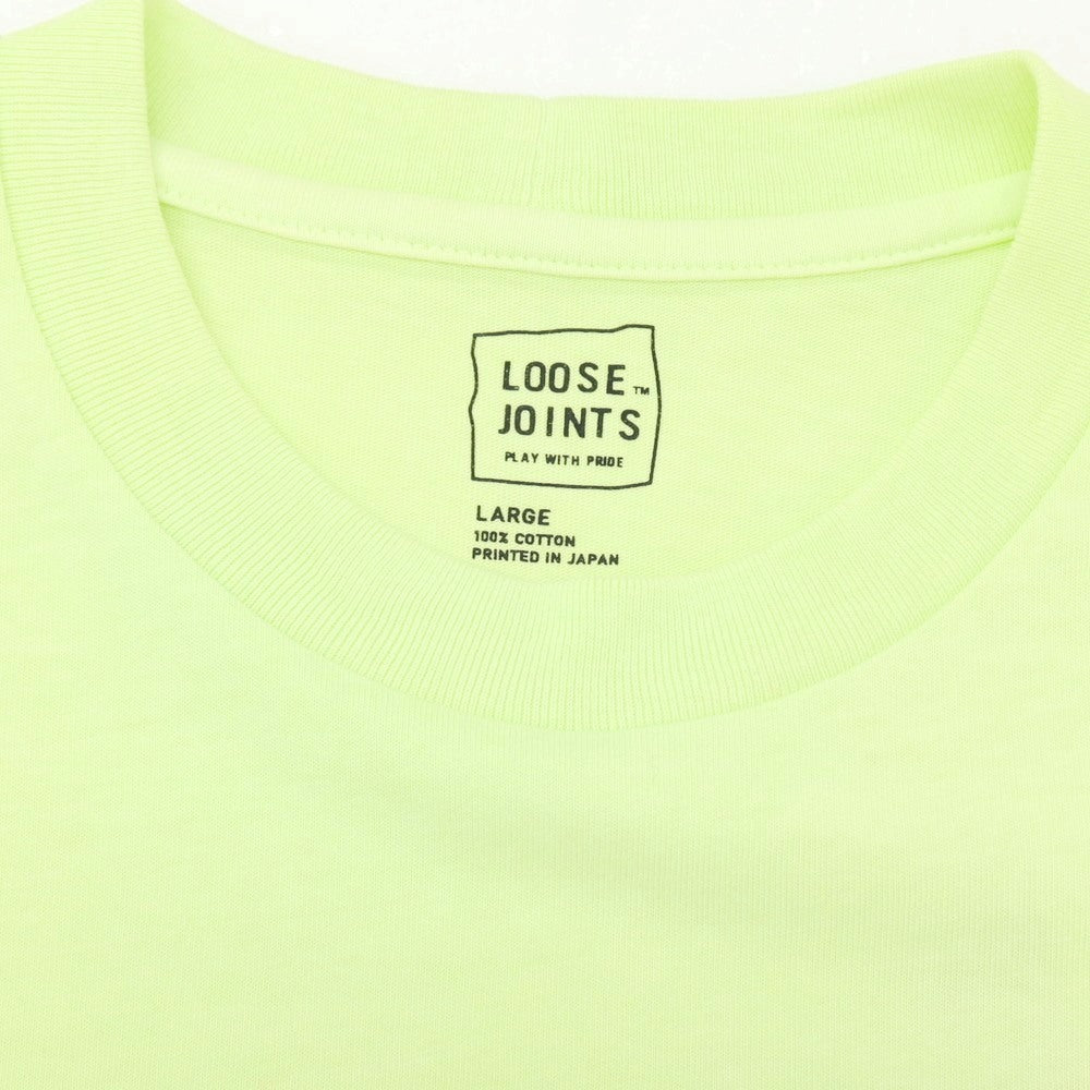 【SALE10%OFF/返品不可】【中古】ルーズ ジョインツ LOOSE JOINTS コットン クルーネック 半袖Ｔシャツ ライム【 サイズL 】【 状態ランクA 】【 メンズ 】