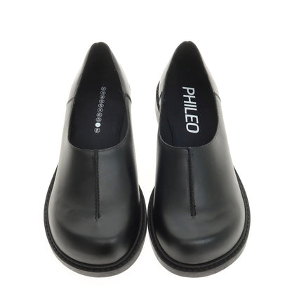 【中古】【未使用】フィレオ Phileo CLOG STRATE PHI07SH002 レザー スリッポン ブラック【サイズ44】【 状態ランクS 】【 メンズ 】