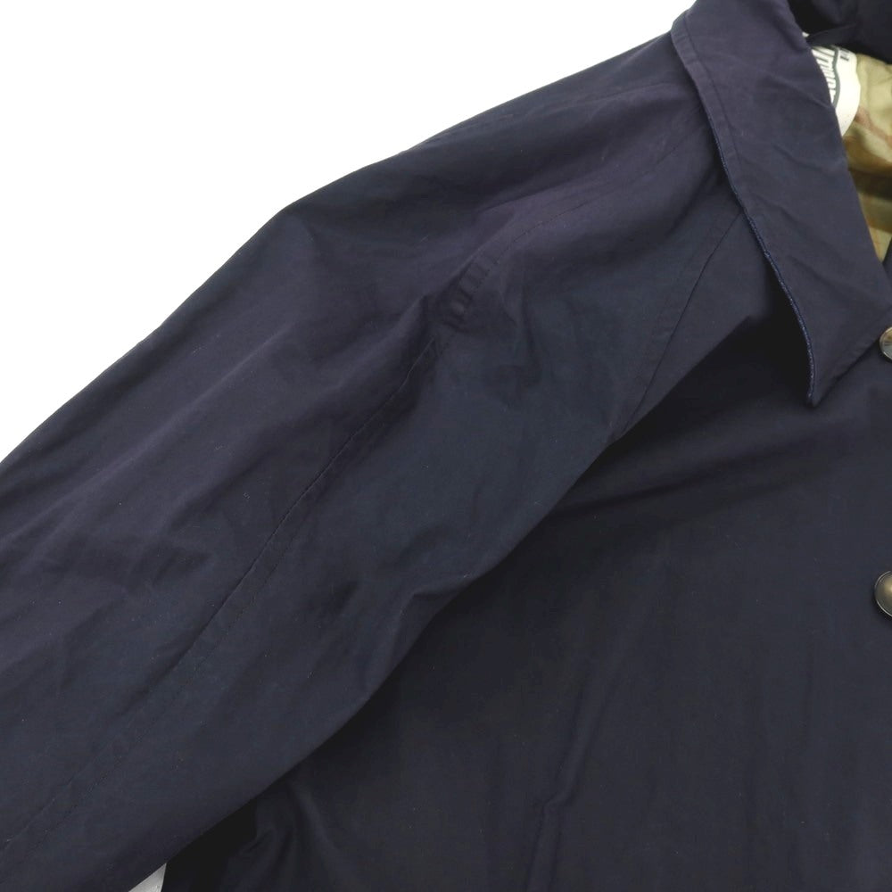 【新品アウトレット】リンペルメアビレ l’impermeabile NEW DEAN ワックスコットン ステンカラーコート ネイビー【サイズ52】【 状態ランクN- 】【 メンズ 】