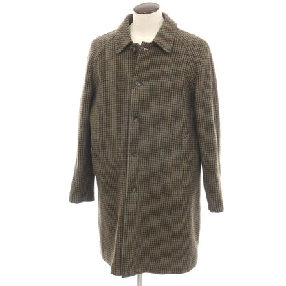 【新品】リンペルメアビレ l’impermeabile NEW DEANFW ウール ガンクラブチェック 中綿入り ステンカラーコート カーキ【サイズ54】【 状態ランクN 】【 メンズ 】