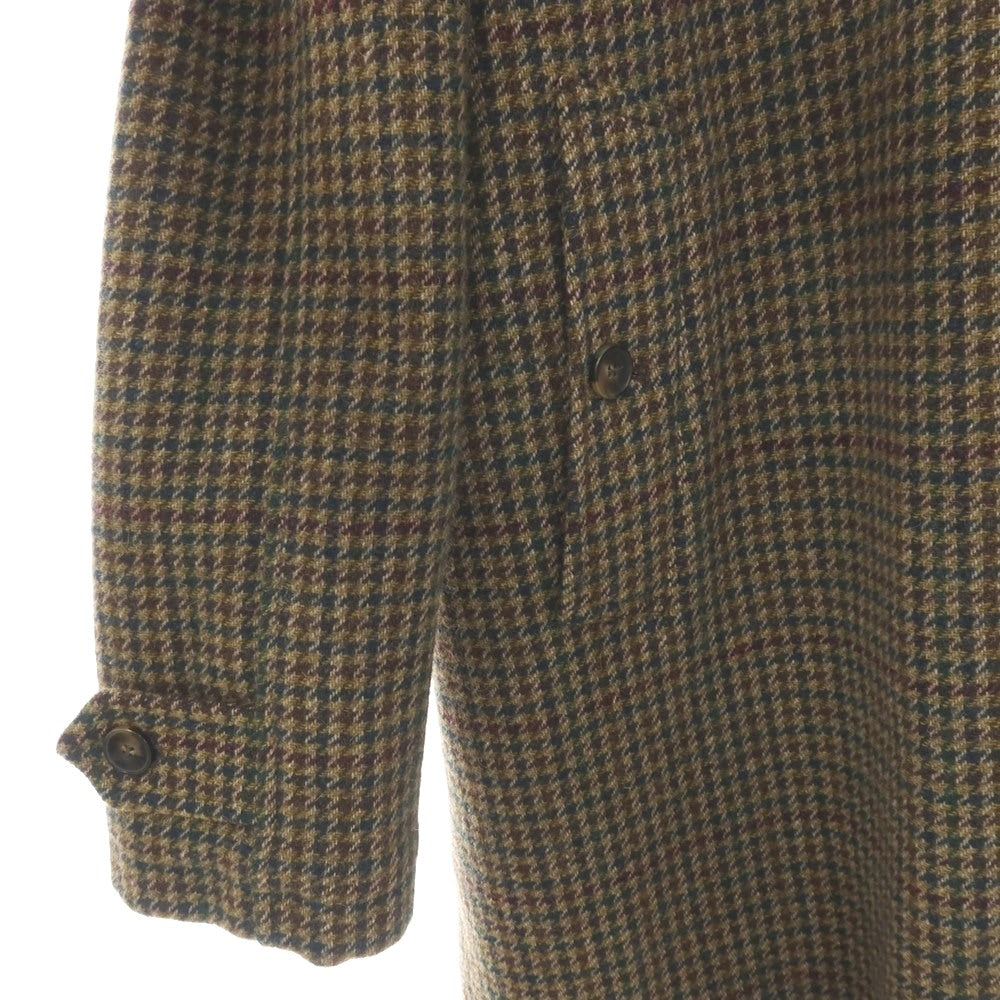 【新品】リンペルメアビレ l’impermeabile NEW DEANFW ウール ガンクラブチェック 中綿入り ステンカラーコート カーキ【サイズ54】【 状態ランクN 】【 メンズ 】