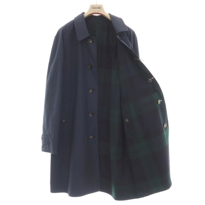 【新品】リンペルメアビレ l’impermeabile DEAN リバーシブル コットン×ウール ステンカラーコート ネイビーxグリーン【サイズ52】【 状態ランクN 】【 メンズ 】