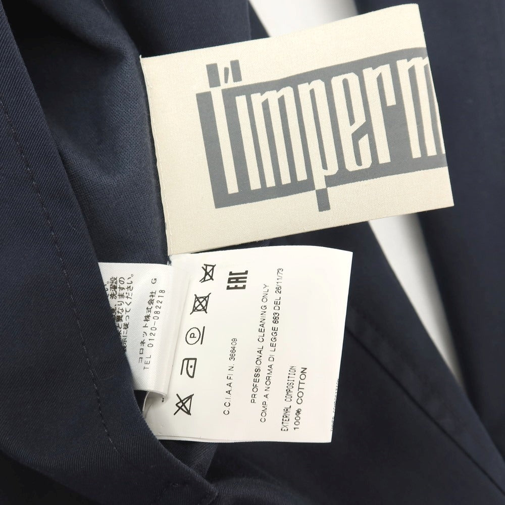 【新品】リンペルメアビレ l’impermeabile DEAN リバーシブル コットン×ウール ステンカラーコート ネイビーxグリーン【サイズ54】【 状態ランクN 】【 メンズ 】