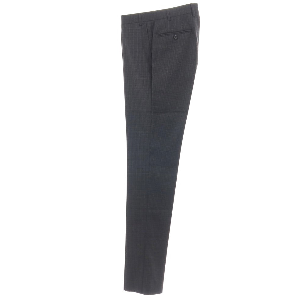 【新品】カナーリ CANALI ウール チェック 3B 3つボタンスーツ グレーxダークブラウン【サイズ44】【 状態ランクN 】【 メンズ 】