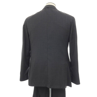 【新品】カナーリ CANALI ウール チェック 3B 3つボタンスーツ グレーxダークブラウン【サイズ52】【 状態ランクN 】【 メンズ 】