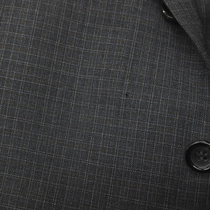 【新品アウトレット】カナーリ CANALI ウール チェック 3B 3つボタンスーツ グレーxダークブラウン【サイズ52】【 状態ランクN- 】【 メンズ 】
