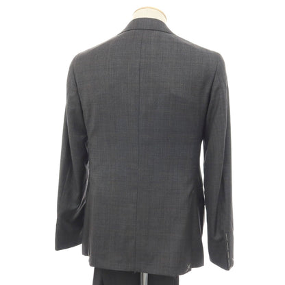 【新品】カナーリ CANALI ウール チェック 3B 3つボタンスーツ グレーxブラウン【サイズ44】【 状態ランクN 】【 メンズ 】