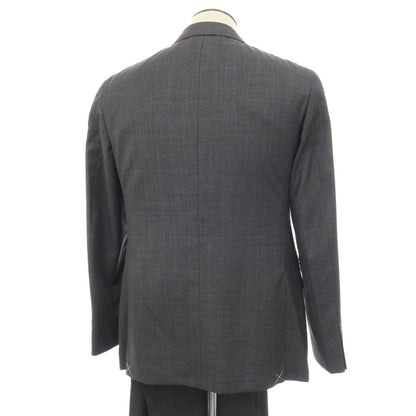 【新品】カナーリ CANALI ウール チェック 3B 3つボタンスーツ グレーxブラウン【サイズ52】【 状態ランクN 】【 メンズ 】