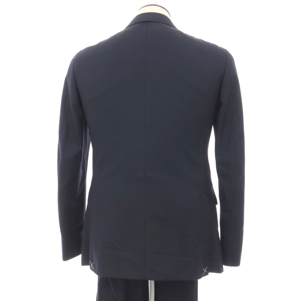 【新品】カナーリ CANALI CAre ウール チェック 3つボタンスーツ ネイビー【サイズ50】【 状態ランクN 】【 メンズ 】