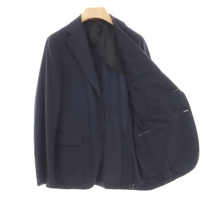 【新品】カナーリ CANALI CAre ウール チェック 3つボタンスーツ ネイビー【サイズ50】【 状態ランクN 】【 メンズ 】