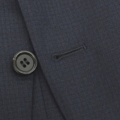 【新品】カナーリ CANALI CAre ウール チェック 3つボタンスーツ ネイビー【サイズ50】【 状態ランクN 】【 メンズ 】
