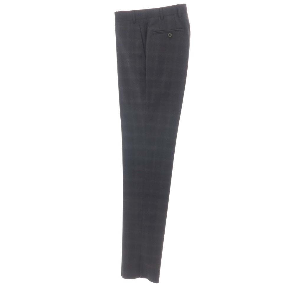 【新品】カナーリ CANALI ウール チェック 2つボタンスーツ グレーブラック【サイズ44】【 状態ランクN 】【 メンズ 】