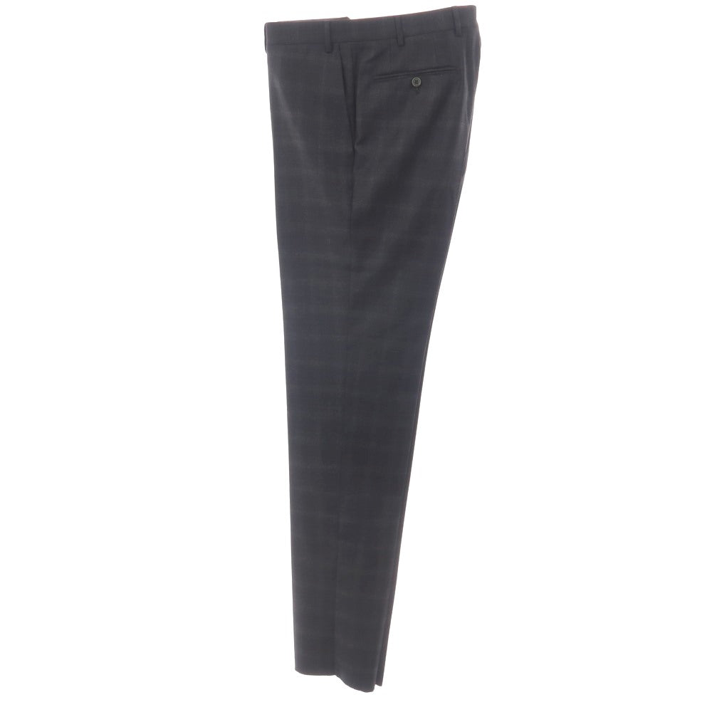 【新品】カナーリ CANALI ウール チェック 2つボタンスーツ グレーブラック【サイズ52】【 状態ランクN 】【 メンズ 】