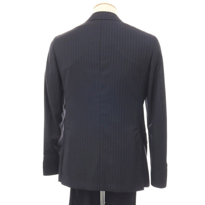 【新品】カナーリ CANALI ウール ピンストライプ 3つボタンスーツ ネイビーxブルー【サイズ44】【 状態ランクN 】【 メンズ 】