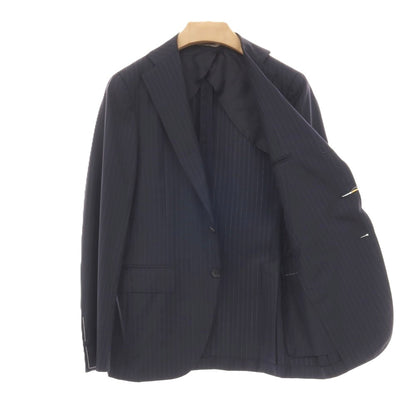 【新品】カナーリ CANALI ウール ピンストライプ 3つボタンスーツ ネイビーxブルー【サイズ44】【 状態ランクN 】【 メンズ 】