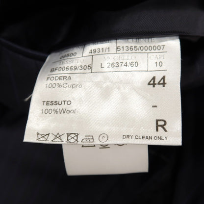 【新品】カナーリ CANALI ウール ピンストライプ 3つボタンスーツ ネイビーxブルー【サイズ44】【 状態ランクN 】【 メンズ 】
