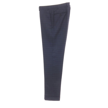 【新品】カナーリ CANALI Kei ウール チェック 2つボタンスーツ ネイビーxブルー【サイズ50】【 状態ランクN 】【 メンズ 】