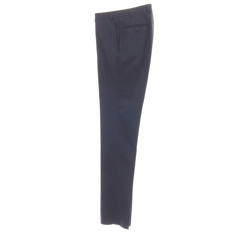 【新品】カナーリ CANALI ウール ストライプ 3つボタンスーツ ネイビーxブラック【サイズ44】【 状態ランクN 】【 メンズ 】