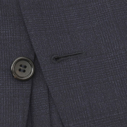 【新品】カナーリ CANALI ウール チェック 3つボタンスーツ ネイビー【サイズ44】【 状態ランクN 】【 メンズ 】