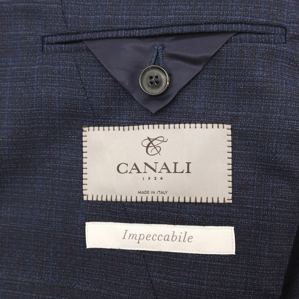 【新品】カナーリ CANALI Impeccabile ウール 3つボタンスーツ ネイビー【サイズ48】【 状態ランクN 】【 メンズ 】