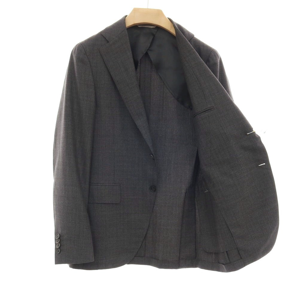 【新品】カナーリ CANALI Impeccabile ウール 3つボタンスーツ グレー【サイズ48】【 状態ランクN 】【 メンズ 】