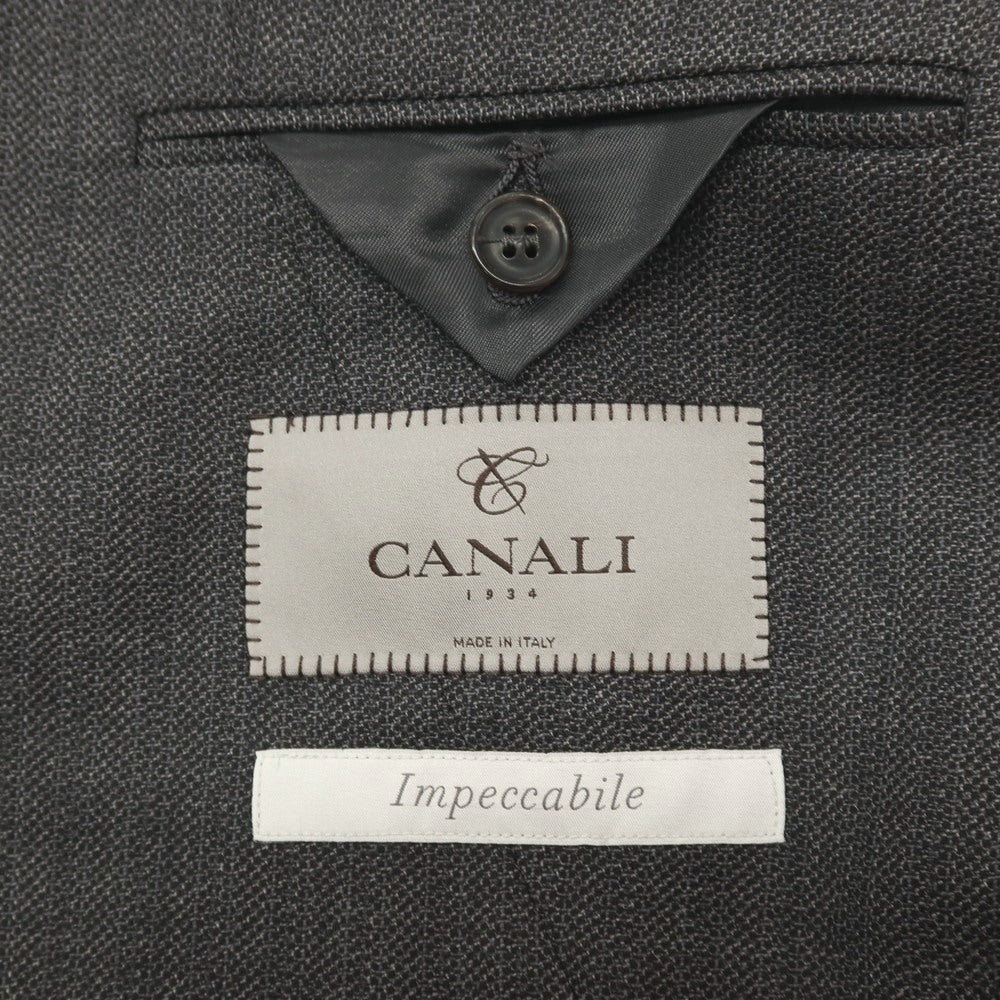 【新品】カナーリ CANALI Impeccabile ウール 3つボタンスーツ グレー【サイズ48】【 状態ランクN 】【 メンズ 】