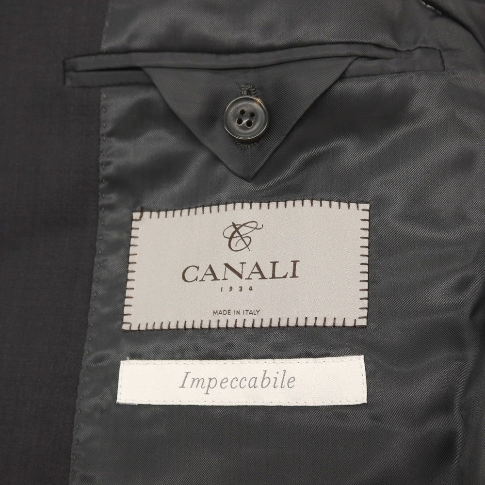 【新品アウトレット】カナーリ CANALI Impeccabile ウール 2つボタンスーツ ブラック【サイズ48】【 状態ランクN- 】【 メンズ 】