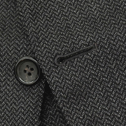 【新品】カナーリ CANALI ストレッチ ウールナイロン ヘリンボーン調 2B テーラードジャケット グレーxブラック【サイズ50】【 状態ランクN 】【 メンズ 】