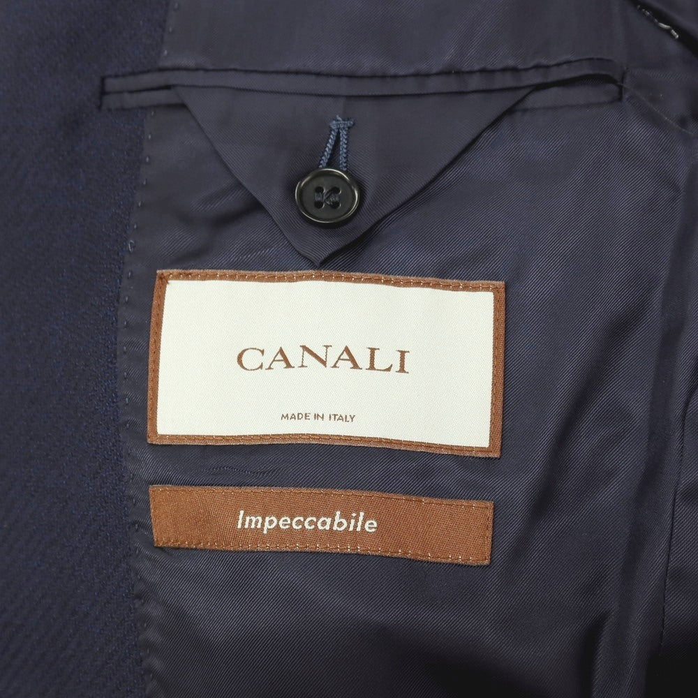 【新品】カナーリ CANALI ウール 2B テーラードジャケット ネイビー【サイズ46】【 状態ランクN 】【 メンズ 】