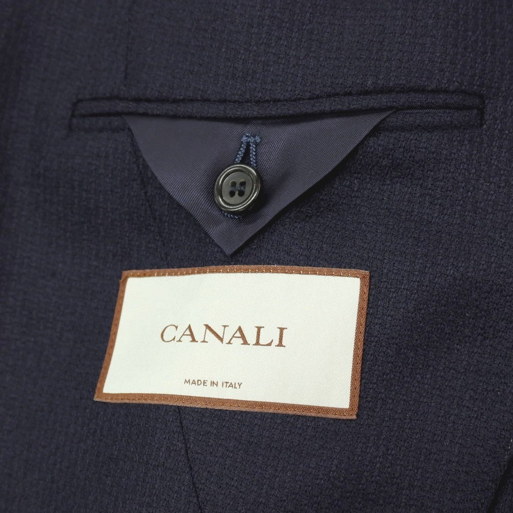 【新品】カナーリ CANALI ストレッチ ウール 2B テーラードジャケット ネイビー【サイズ52】【 状態ランクN 】【 メンズ 】