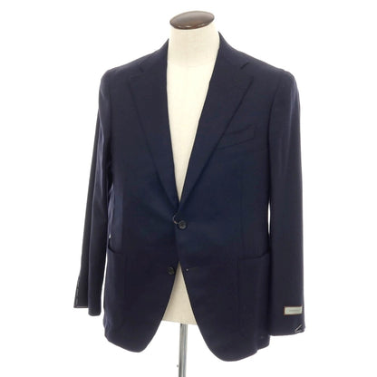 【新品】カナーリ CANALI ストレッチ ウール 2B テーラードジャケット ネイビー【サイズ54】【 状態ランクN 】【 メンズ 】