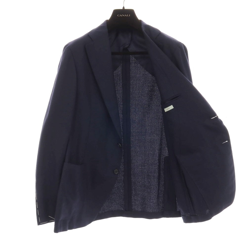 【新品】カナーリ CANALI ストレッチ ウール 2B テーラードジャケット ネイビー【サイズ54】【 状態ランクN 】【 メンズ 】