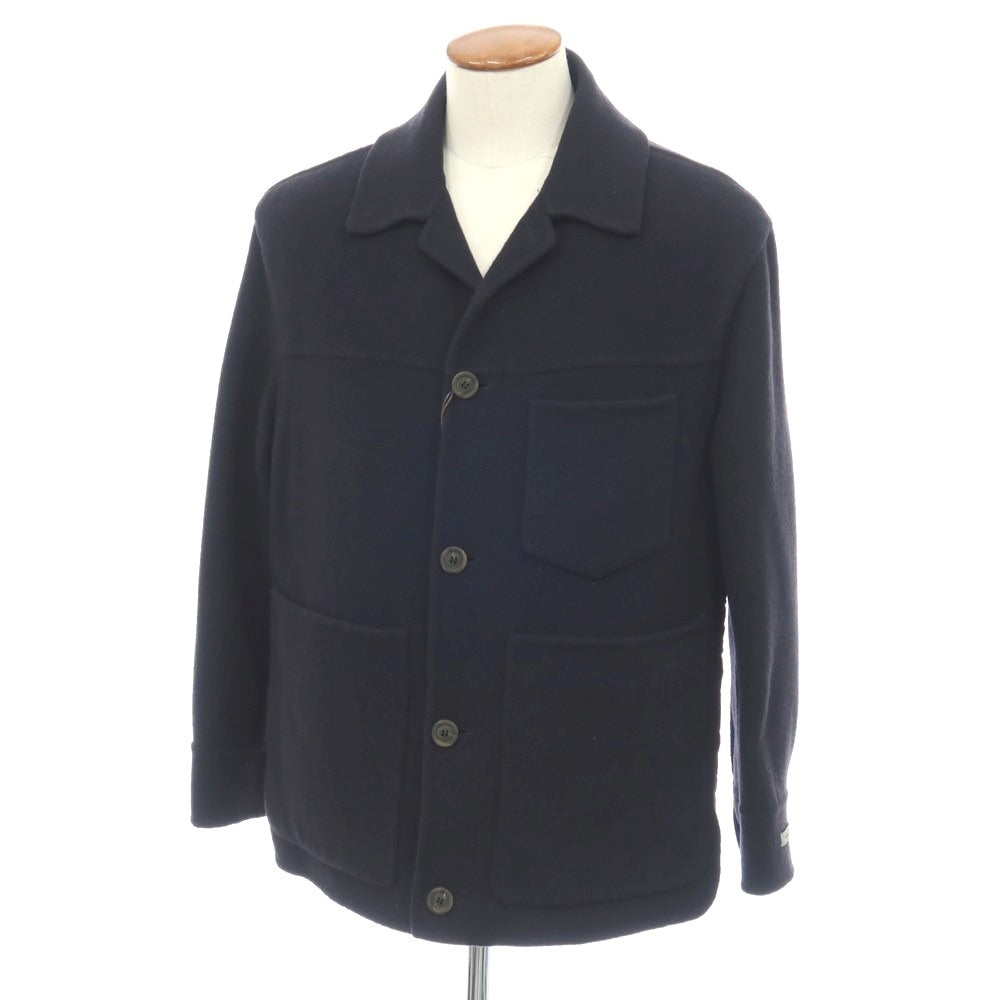 【新品】カナーリ CANALI ウールナイロン ドッキングデザイン 中綿入り カバーオール ブルゾン ネイビー【サイズM】【 状態ランクN 】【 メンズ 】