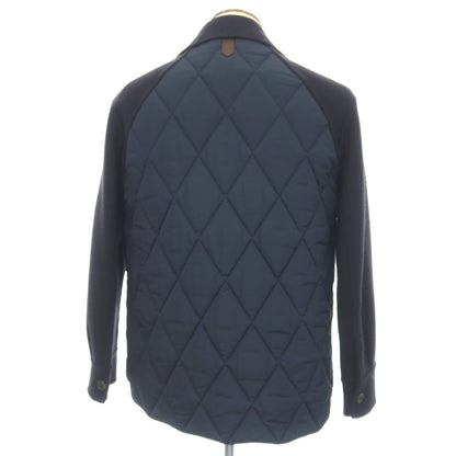 【新品】カナーリ CANALI ウールナイロン ドッキングデザイン 中綿入り カバーオール ブルゾン ネイビー【サイズM】【 状態ランクN 】【 メンズ 】