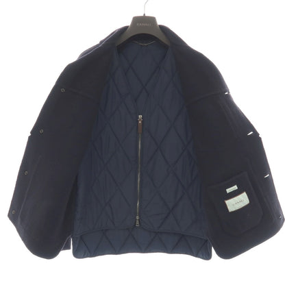 【新品】カナーリ CANALI ウールナイロン ドッキングデザイン 中綿入り カバーオール ブルゾン ネイビー【サイズM】【 状態ランクN 】【 メンズ 】