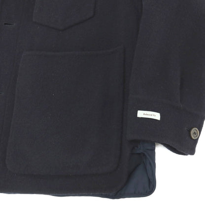 【新品】カナーリ CANALI ウールナイロン ドッキングデザイン 中綿入り カバーオール ブルゾン ネイビー【サイズM】【 状態ランクN 】【 メンズ 】