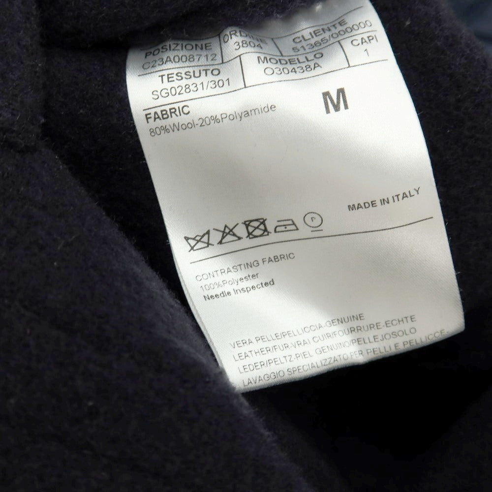 【新品】カナーリ CANALI ウールナイロン ドッキングデザイン 中綿入り カバーオール ブルゾン ネイビー【サイズM】【 状態ランクN 】【 メンズ 】