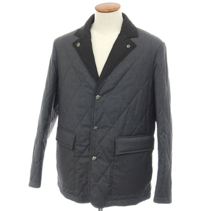 【新品】カナーリ CANALI リバーシブル ウール＆ポリエステル 中綿入り カジュアルジャケット グレーxブラック【サイズ48】【 状態ランクN 】【 メンズ 】