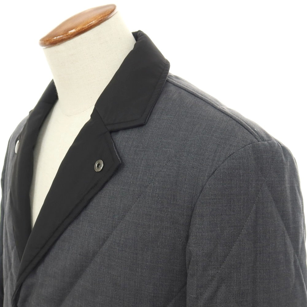 【新品】カナーリ CANALI リバーシブル ウール＆ポリエステル 中綿入り カジュアルジャケット グレーxブラック【サイズ48】【 状態ランクN 】【 メンズ 】