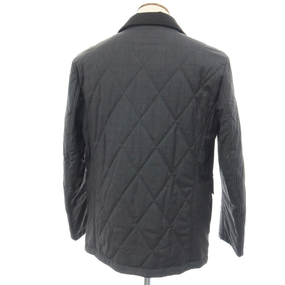 【新品】カナーリ CANALI リバーシブル ウール＆ポリエステル 中綿入り カジュアルジャケット グレーxブラック【サイズ48】【 状態ランクN 】【 メンズ 】