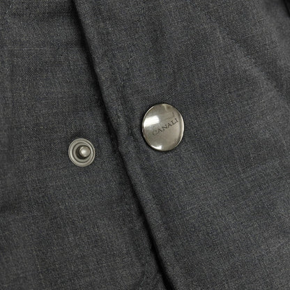 【新品】カナーリ CANALI リバーシブル ウール＆ポリエステル 中綿入り カジュアルジャケット グレーxブラック【サイズ48】【 状態ランクN 】【 メンズ 】