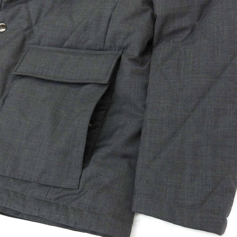 【新品】カナーリ CANALI リバーシブル ウール＆ポリエステル 中綿入り カジュアルジャケット グレーxブラック【サイズ48】【 状態ランクN 】【 メンズ 】