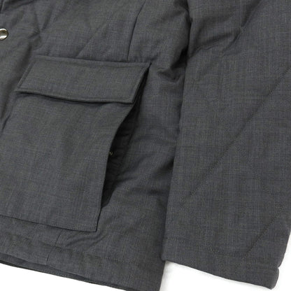 【新品】カナーリ CANALI リバーシブル ウール＆ポリエステル 中綿入り カジュアルジャケット グレーxブラック【サイズ48】【 状態ランクN 】【 メンズ 】