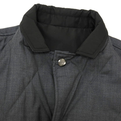 【新品】カナーリ CANALI リバーシブル ウール＆ポリエステル 中綿入り カジュアルジャケット グレーxブラック【サイズ48】【 状態ランクN 】【 メンズ 】