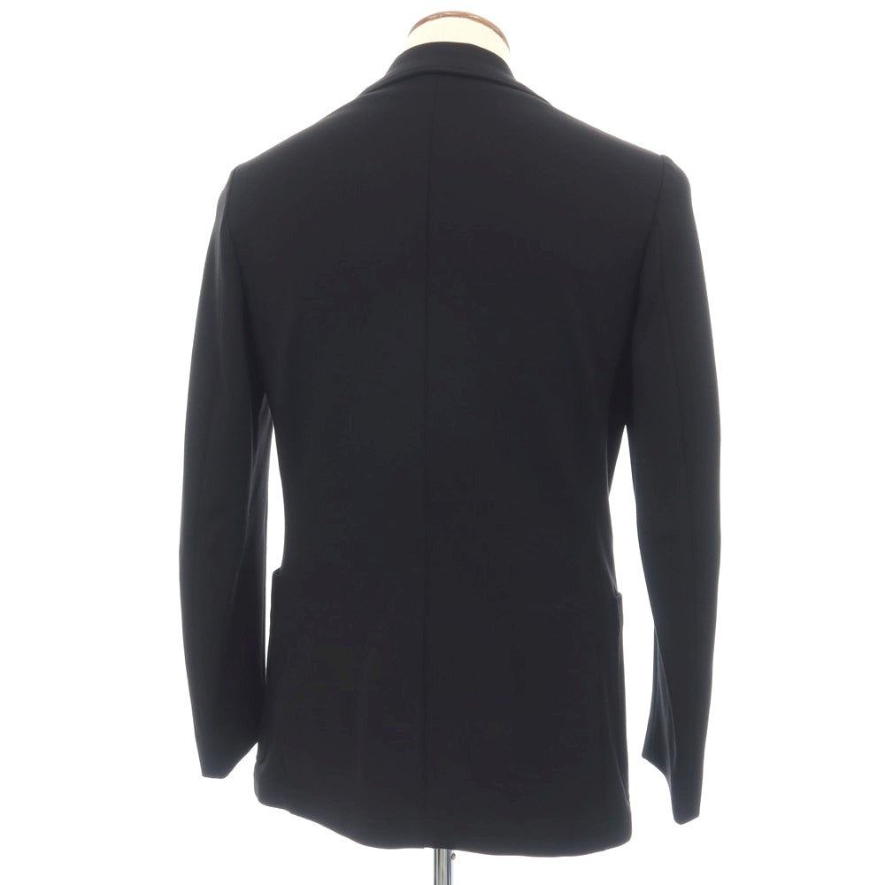 【新品】カナーリ CANALI レーヨンポリエステル ジャージー 裏起毛 2B カジュアルジャケット ブラック【サイズ46】【 状態ランクN 】【 メンズ 】