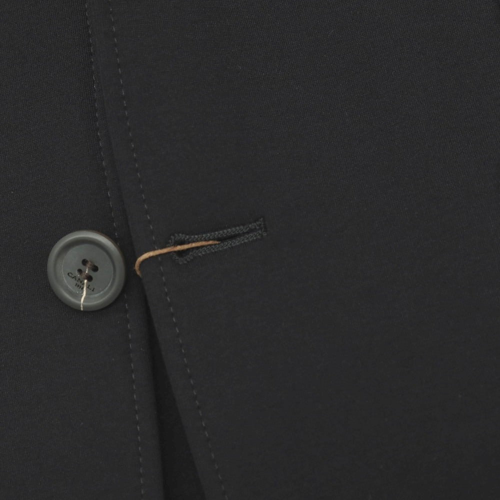 【新品】カナーリ CANALI レーヨンポリエステル ジャージー 裏起毛 2B カジュアルジャケット ブラック【サイズ46】【 状態ランクN 】【 メンズ 】