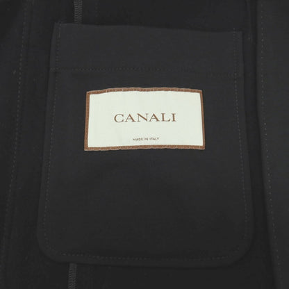 【新品】カナーリ CANALI レーヨンポリエステル ジャージー 裏起毛 2B カジュアルジャケット ブラック【サイズ46】【 状態ランクN 】【 メンズ 】