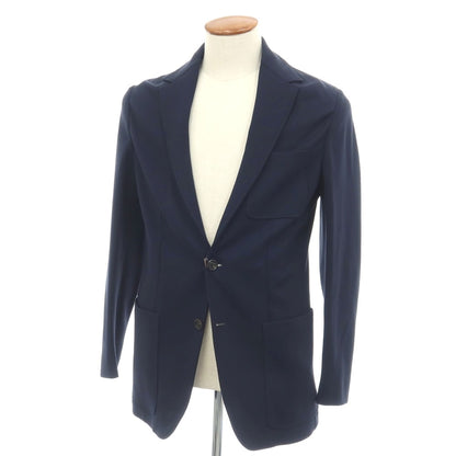 【新品】カナーリ CANALI レーヨンポリエステル ジャージー 裏起毛 2B カジュアルジャケット ネイビー【サイズ46】【 状態ランクN 】【 メンズ 】