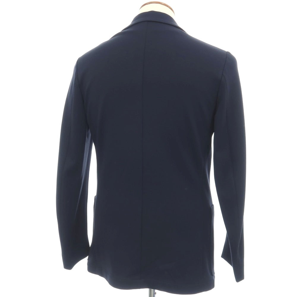 【新品】カナーリ CANALI レーヨンポリエステル ジャージー 裏起毛 2B カジュアルジャケット ネイビー【サイズ46】【 状態ランクN 】【 メンズ 】