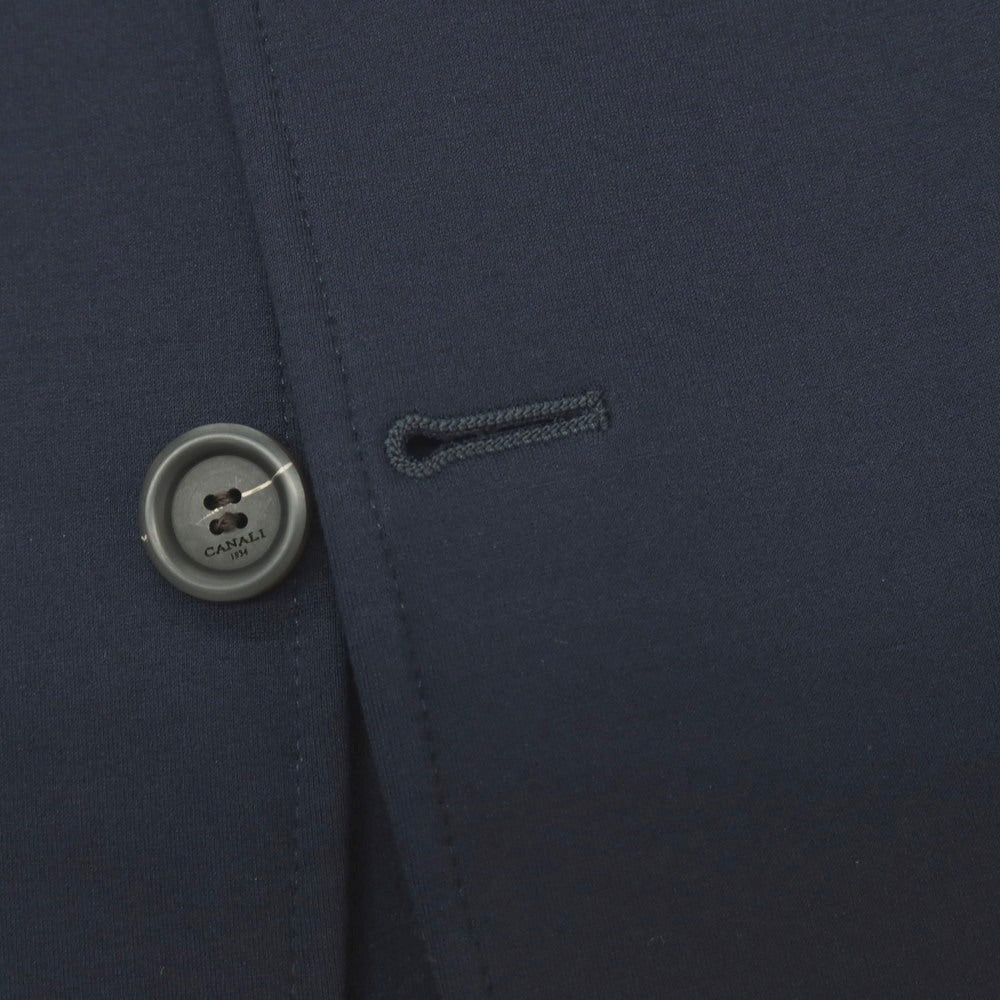 【新品】カナーリ CANALI レーヨンポリエステル ジャージー 裏起毛 2B カジュアルジャケット ネイビー【サイズ46】【 状態ランクN 】【 メンズ 】